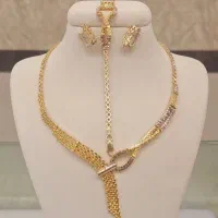 گردنبند نقره تراش روکش طلا در چند مدل