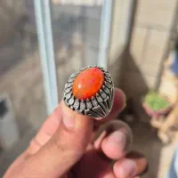 انگشتر اپال آتشین طبیعی