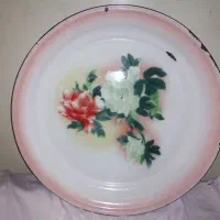 سینی قدیمی لعابی بزرگ قدمت 70ساله