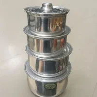 قابلمه 4تکه رویی روکش المنیوم براق