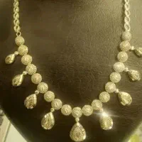 گردنبند طلا سفید تمیز در حد نو