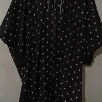 بارونی پانچ مشکی طرح ستاره‌ای