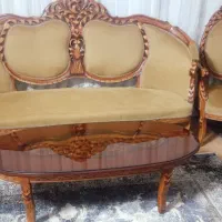 مبل استیل 9 نفره چوب گردو