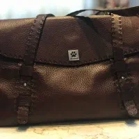 کیف دست دوز چرم شتر مرغ