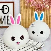 چراغ خواب سیلیکونی خرگوشی ۶ رنگ اصلی شارژی