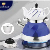 کتری قوری کف چودنی استیل رنگی سوت دار خارجی