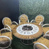 صندلی مبل چوبی فلزی اتشدان سما باغی ویلای|صندلی و نیمکت|تهران, دریاچه شهدای خلیج فارس|دیوار