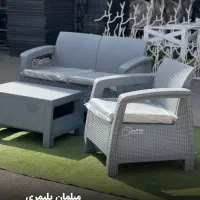 میز و صندلی پلیمری حصیری