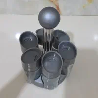 جا ادویه ۶ تیکه با قابلیت چرخش|ظروف نگهدارنده، پلاستیکی، یک‌بارمصرف|بهبهان, |دیوار