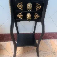 میز عسلی پایه بلند چوبی