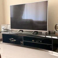 میز تلویزیون چوب و استیل ۳۰۶ برند
