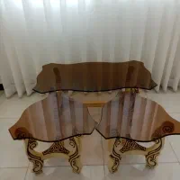 میز عسلی رنگ استخوانی