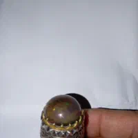 انگشتر نقره با سنگ اپال آتشین اصلی|جواهرات|بندرعباس, |دیوار