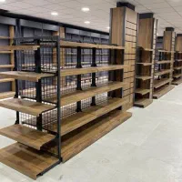 قفسه فروشگاه شلف استند چوب و فلز