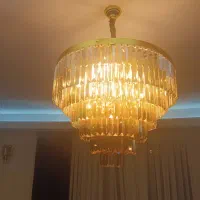 لوستر طلایی سالم|لوستر و چراغ آویز|تهران, ونک|دیوار