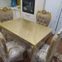 سرویس مبل استیل 9نفره بهمراه میز غذا خوری چهار نفر|مبلمان خانگی و میز عسلی|اهواز, پادادشهر|دیوار