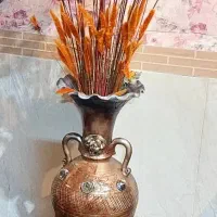 گلدان گل .سفالی و شیشه ای