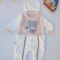 سرهمی و کلاه مخمل طرح خرس|کفش و لباس بچه|بروجرد, |دیوار