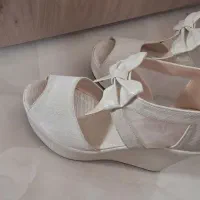 کفش سفید مجلسی شیک