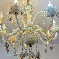 لوستر گل لاله شیشه ای