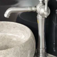 شیر روشویی پایه بلند مارون کروم مات