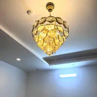 2 عدد لوستر کریستالی چند حلقه|لوستر و چراغ آویز|ساوه, |دیوار