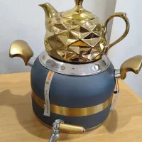 کتری قوری طوسی استیل ضد زنگ