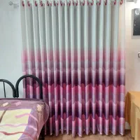 ۲عدد پرده نو تمییز با میله پرده