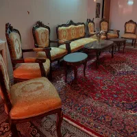مبلمان استیل ۷ نفره تمام چوب