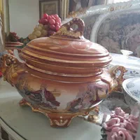 سرویس چینی قلم آبی وکریستال