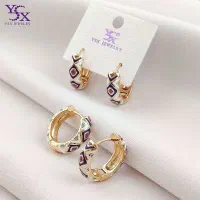 گوشواره مینا کاری مینیمال برند اصیل