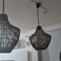 یک جفت لوستر حصیری|لوستر و چراغ آویز|بندر ماهشهر, |دیوار