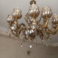 لوستر برنز طلایی جدید|لوستر و چراغ آویز|اهر, |دیوار