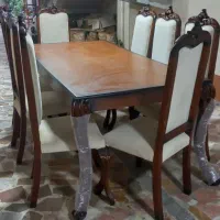 فروش میز ناهارخوری ۸نفره|میز و صندلی غذاخوری|لاهیجان, شیشه گران|دیوار