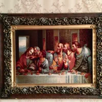 تابلو فرش ماشینی شام آخر