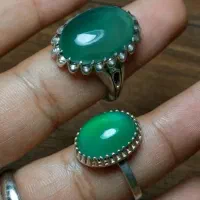 انگشتر نقره عقیق سبز