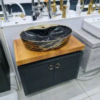 روشویی کابینتی هما مشکی طلایی تولید حاجی ابوطالبی