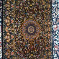 فرش دستباف 26 رنگ تمام ابریشم لچک ترنج قم|فرش|نظرآباد, نظرآباد|دیوار