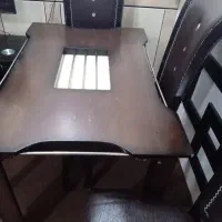 میزوصندلی چوب و چرم