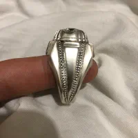 انگشتر مردانه نقره موزینایت سفید|جواهرات|سنندج, |دیوار