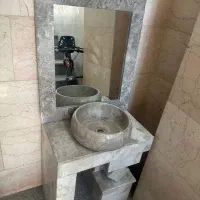 روشویی به همراه آیینه سنگی