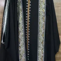 مانتو خلیجی همراه با بشت و شال و کمربند