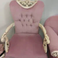 مبل صورتی نیمه استیل