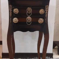 میز تلفن چوبی