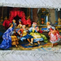 نخ و نقشه تابلو فرش دست بافت