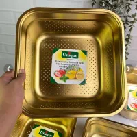 آبکش و لگن مربع طلایی ابکش لگن طلایی مربع یونیک نو|ظروف نگهدارنده، پلاستیکی، یک‌بارمصرف|تهران, جنت‌آباد جنوبی|دیوار