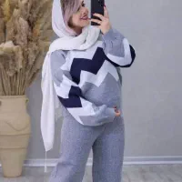 ست بلوز و شلوار پاییزه شیک و گرم و راحت