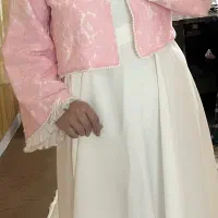 لباس مجلسی صورتی  زنانه کاملا نو