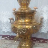 سماور طلایی زغالی