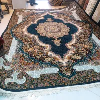 یک جفت فرش سورمه ای ۱۲متری ۷۰۰شانه تمام نخ|فرش|مشهد, شهید معقول|دیوار